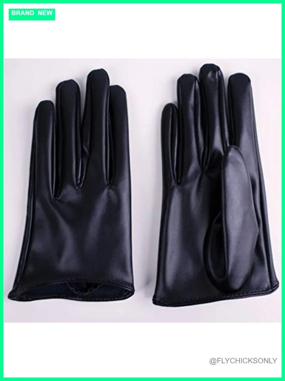 Faux Leather Half Palm Gloves for Cosplay Driving